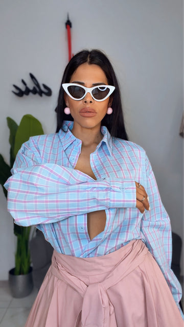 Camicia Check Pastello Over