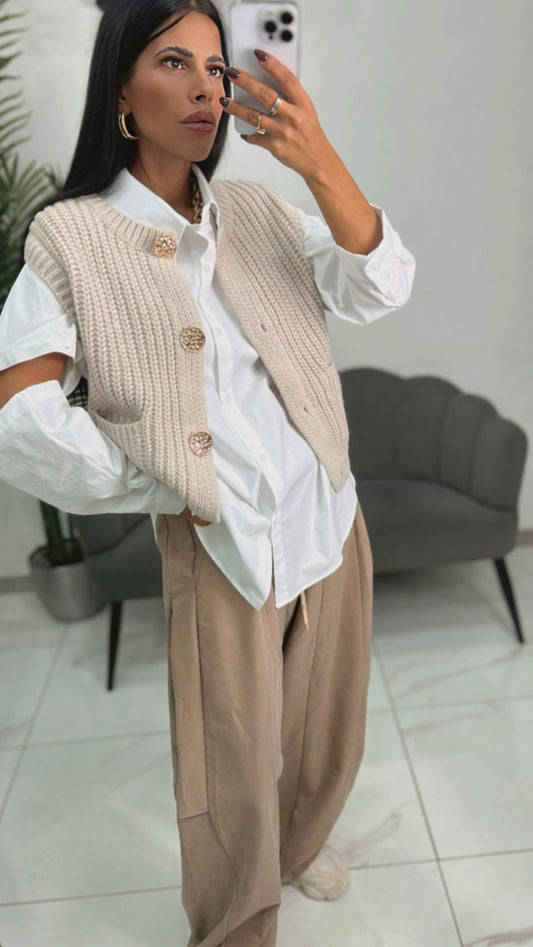 Camicia con Apertura Bianca