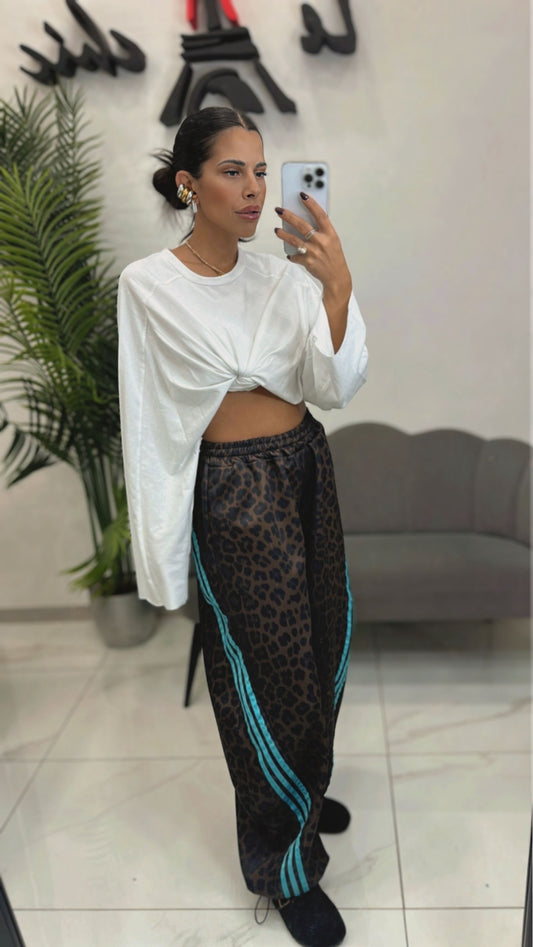 Pantalone Balloon Maculato con Bande