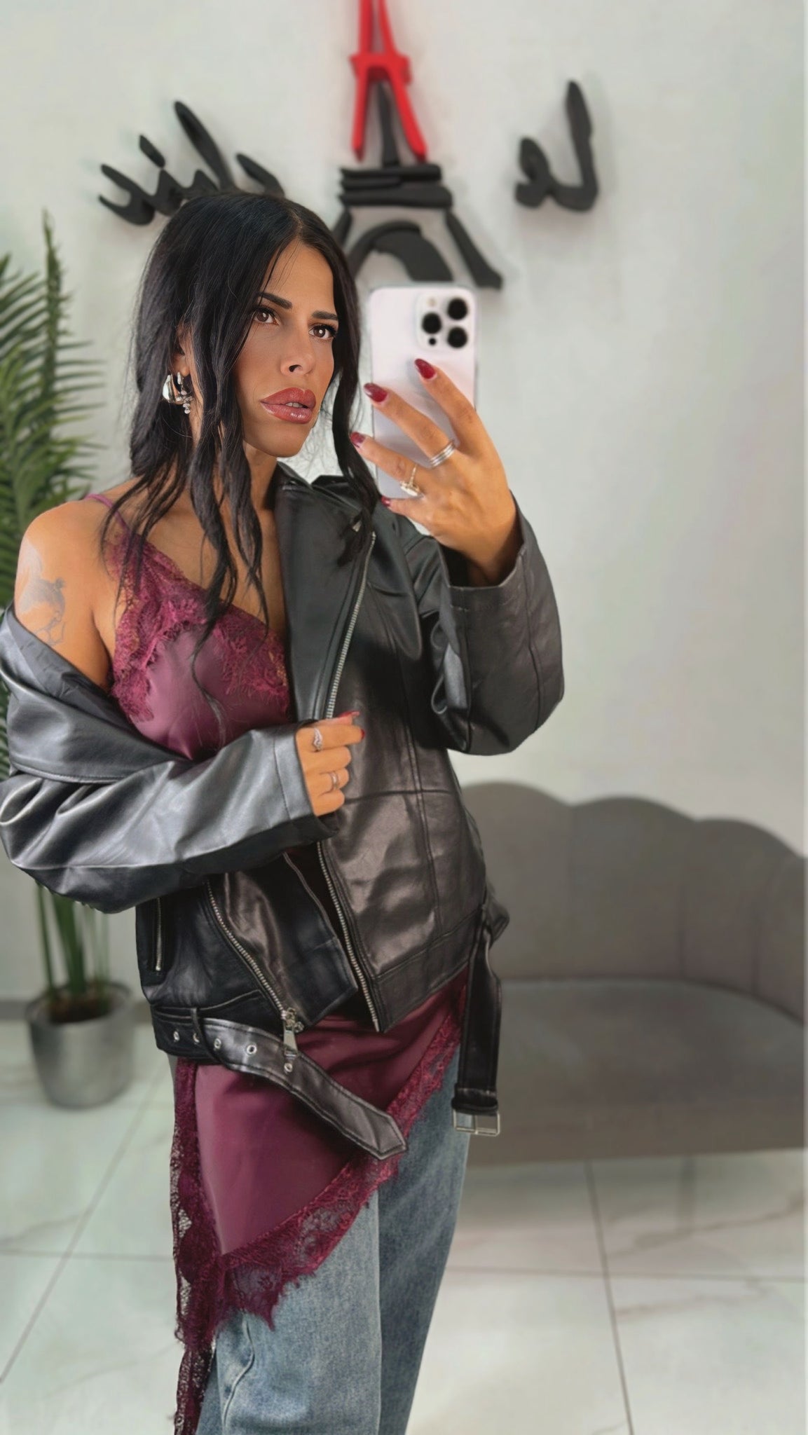 Giacca in Ecopelle Over